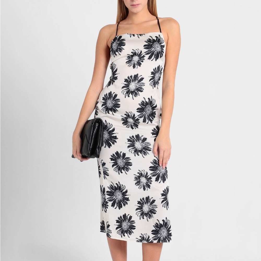 NWT Topshop Large Daisy Midi Slip Dress 4 (US) Ivory